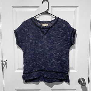 Madewell Nightsky Navy Short Sleeve Sweater
